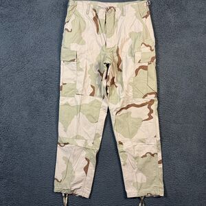 Military Pants Mens Medium Regular Desert BDU Tri Color Army Trouser Combat